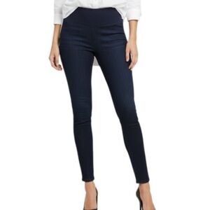 Spanx Large Denim Jegging High Rise Dark Blue Skinny Jeans Pull On
W